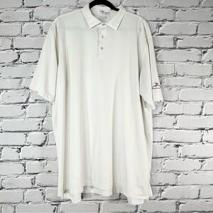 Peter Millar Mens Summer Comfort White Golf Polo Size XXL